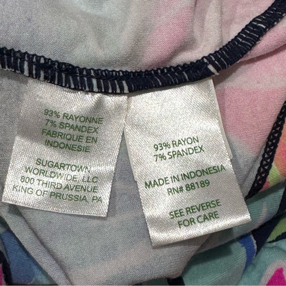 Lilly Pulitzer Sophie UPF 50 Ruffle High Tide Navy Tropicolada Dress Size XXS - Picture 6 of 7